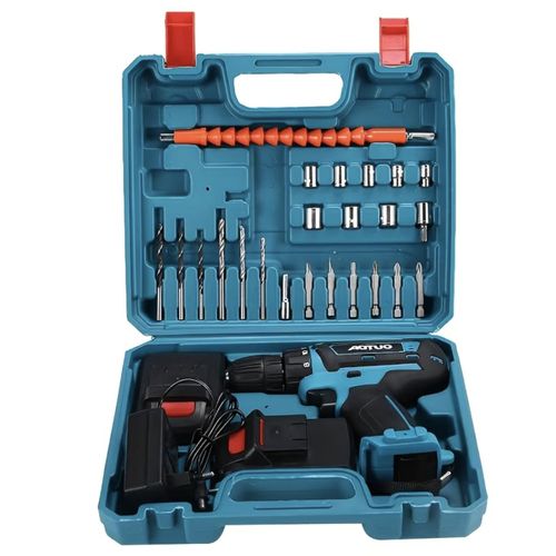 Blitzz cordless drill kit with 2 batteries
