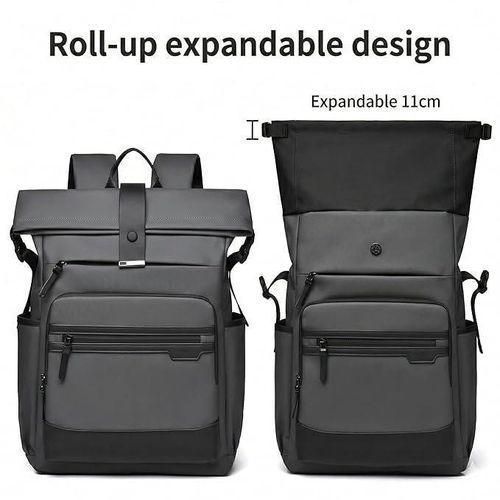Waterproof Roll-Top Expandable Laptop Backpack