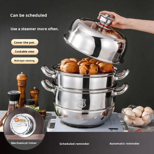 30 cm stainless steel food steamer pot / non electric steamer