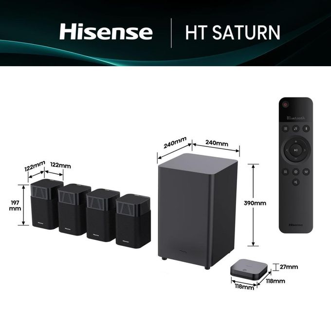 Hisense HT SATURN  4.1.2 channel wireless home theater system