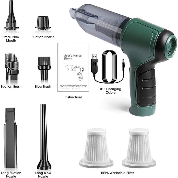 cordless 3-in-1 handheld car vacuum cleaner