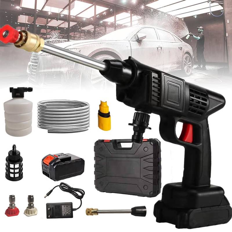 Portable Cordless High-Pressure Washer Gun Kit