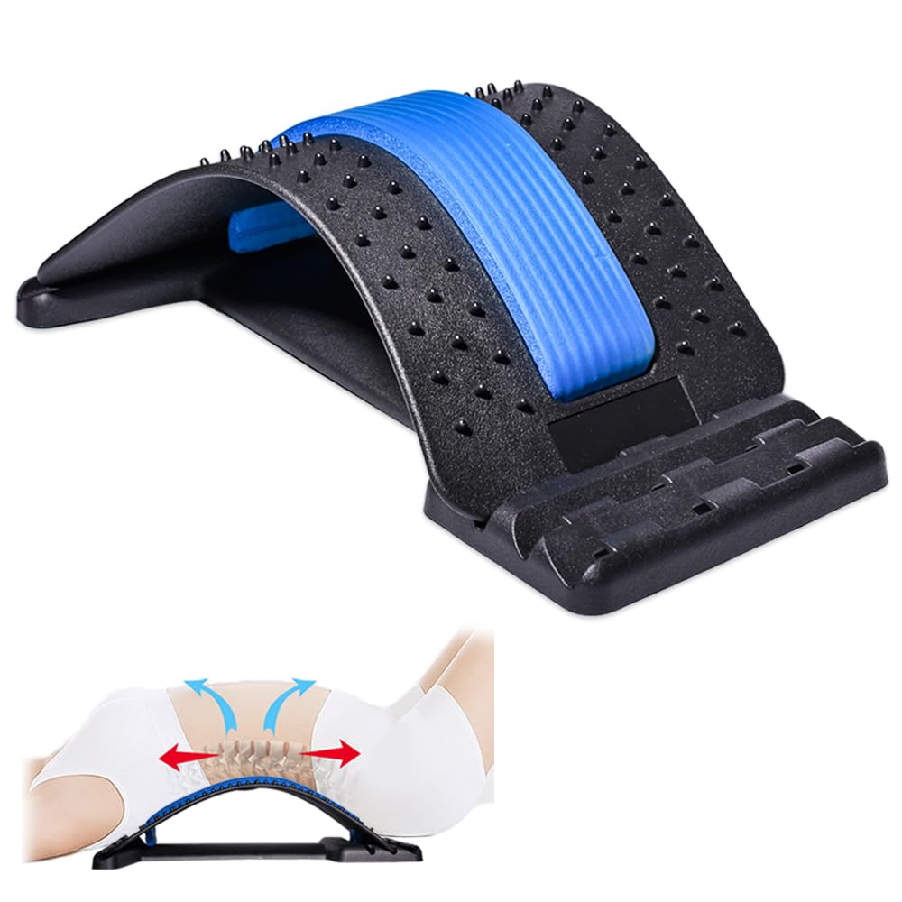 Multi-level adjustable back stretcher and lumbar support device