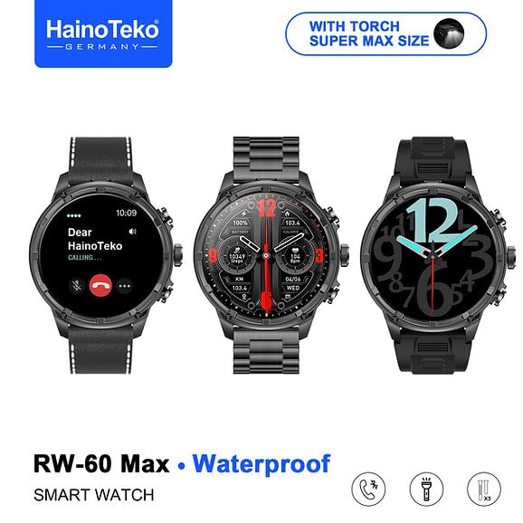 Haino Teko RW-60 Max Waterproof smartwatch with torch