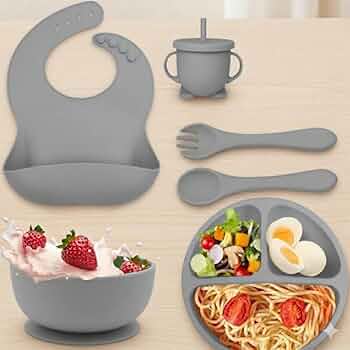 silicone baby feeding set