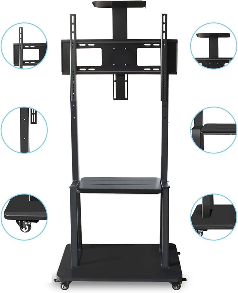 Multi functional Movable TV trolley stand