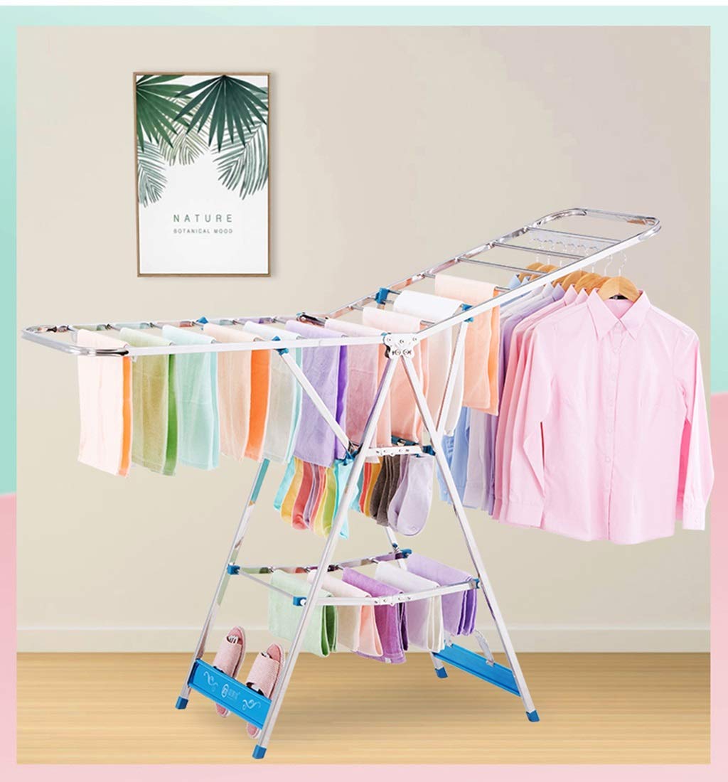 Metallic clothes drying rack