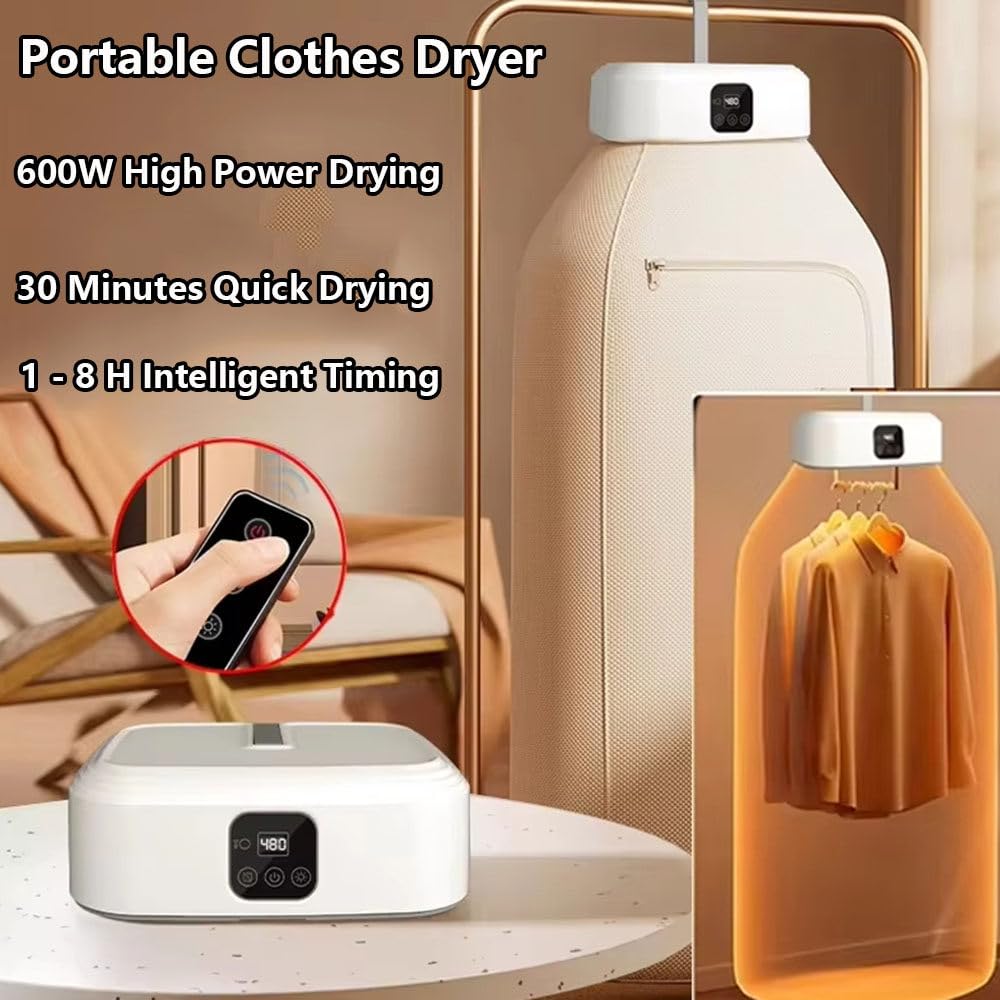 Portable electric clothes dryer