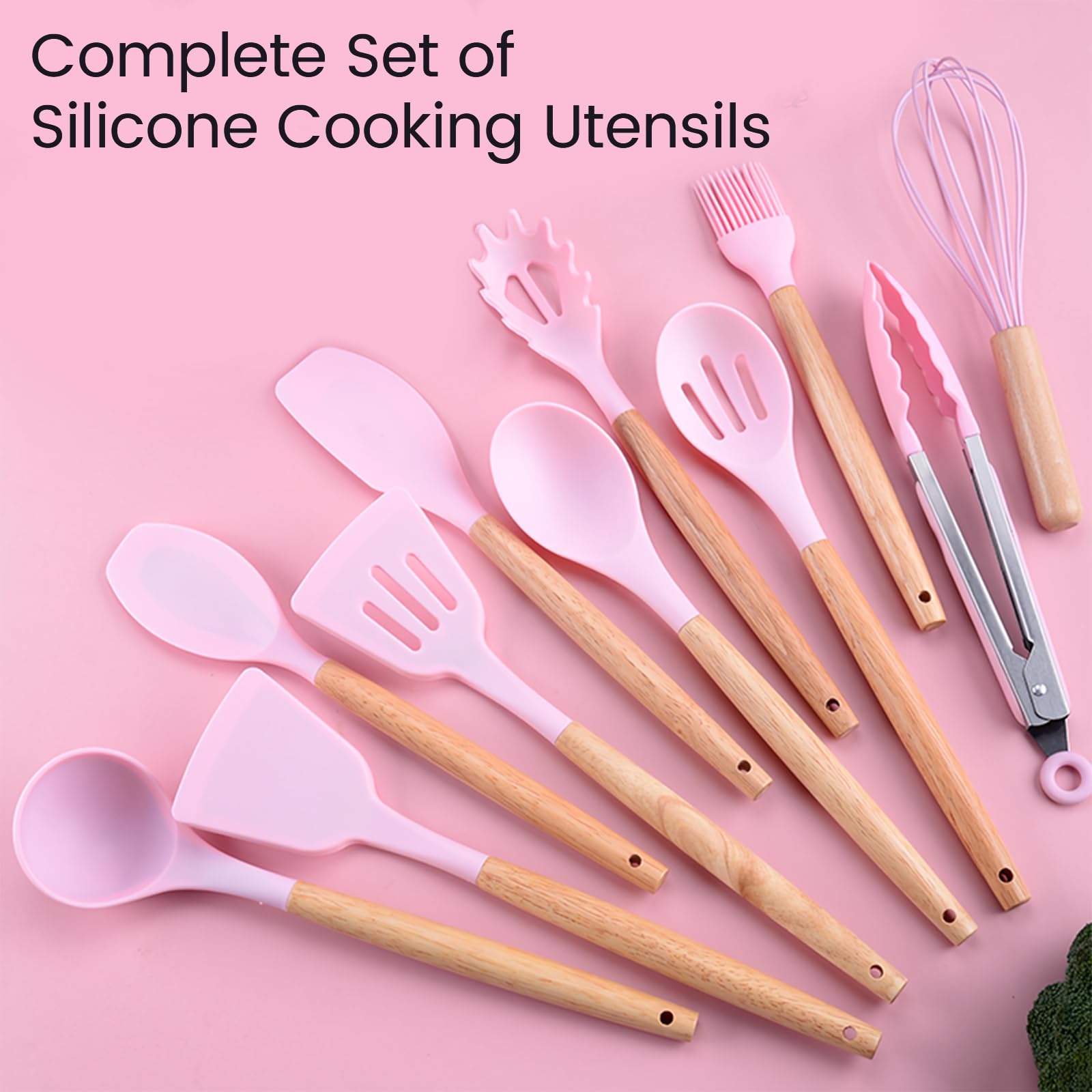 12-piece silicone kitchen utensil set