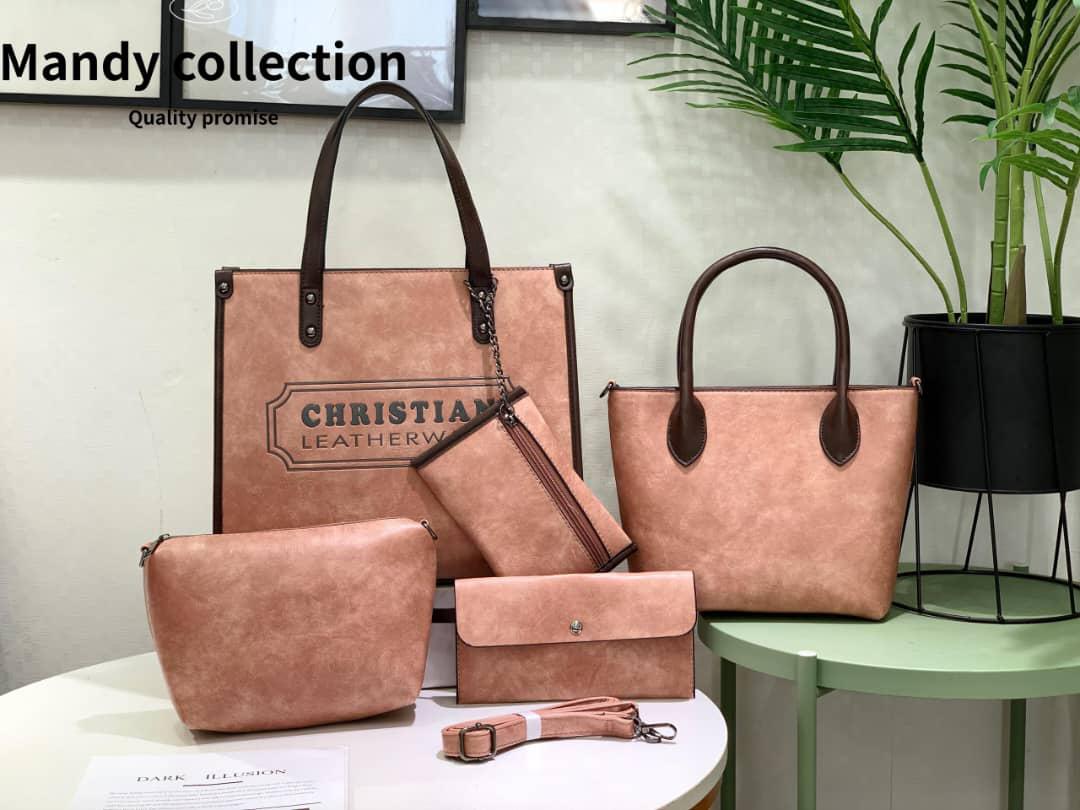 Mandy Collection 5 piece Christian leather bag set