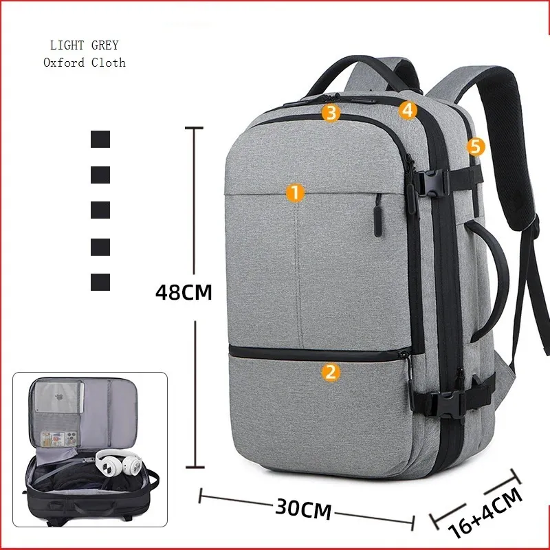 Expandable travel backpack / laptop bag