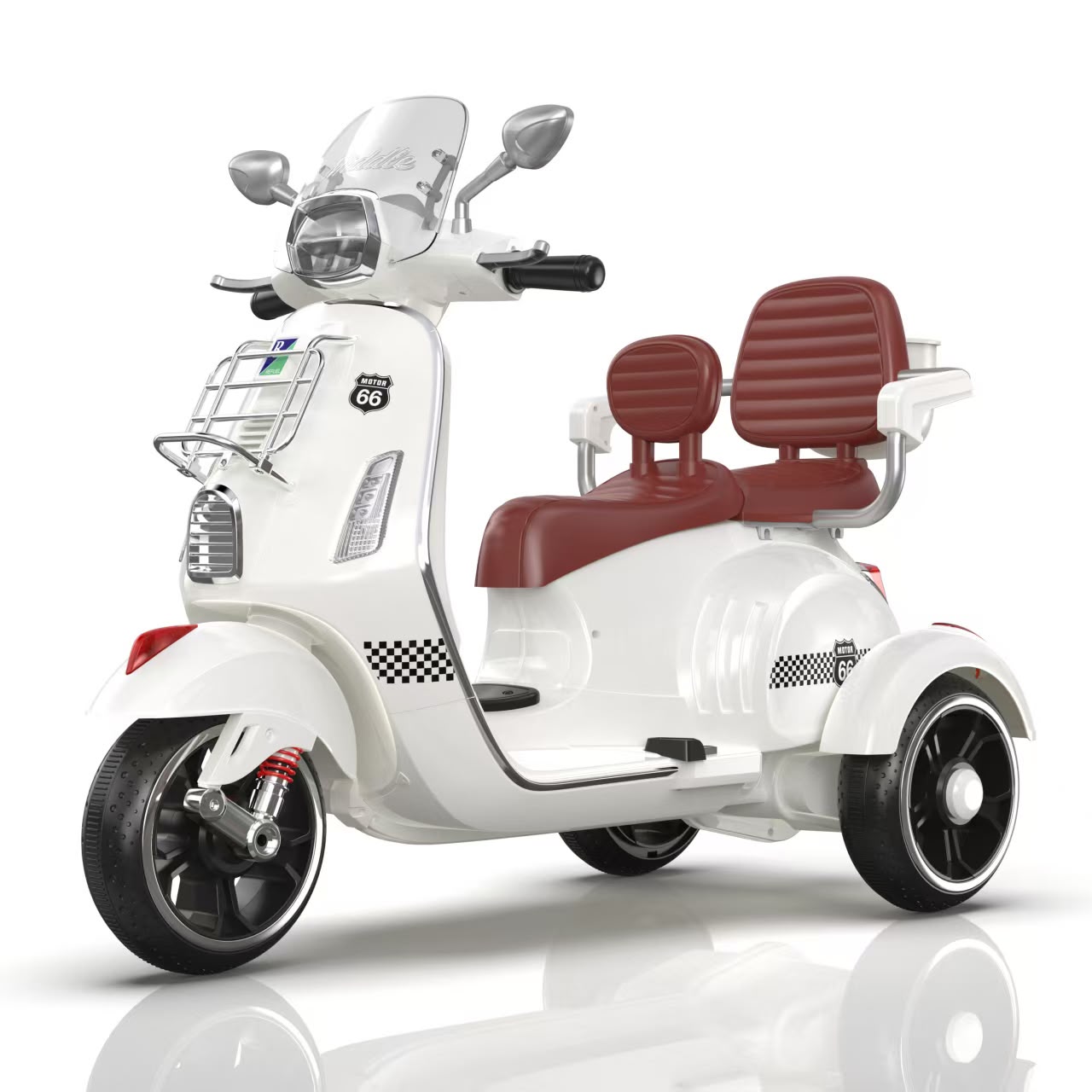 double-seater electric ride-on VESPA scooter