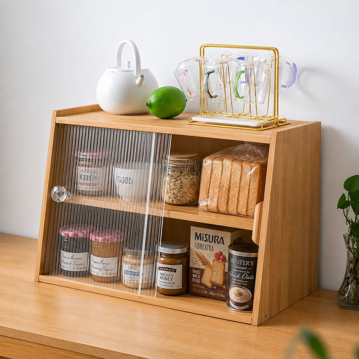 2-tier breakfast accessory rack