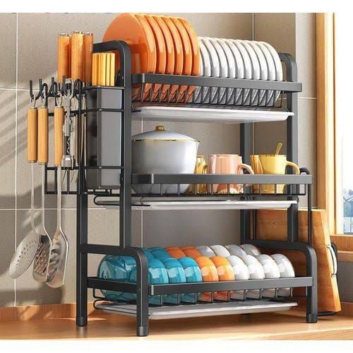 3-tier countertop dish drying rack