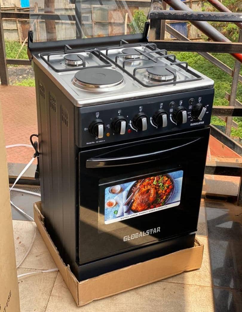 Globalstar 50x50cm cooker - 3 gas burners + 1 electric plate & Rotisserie