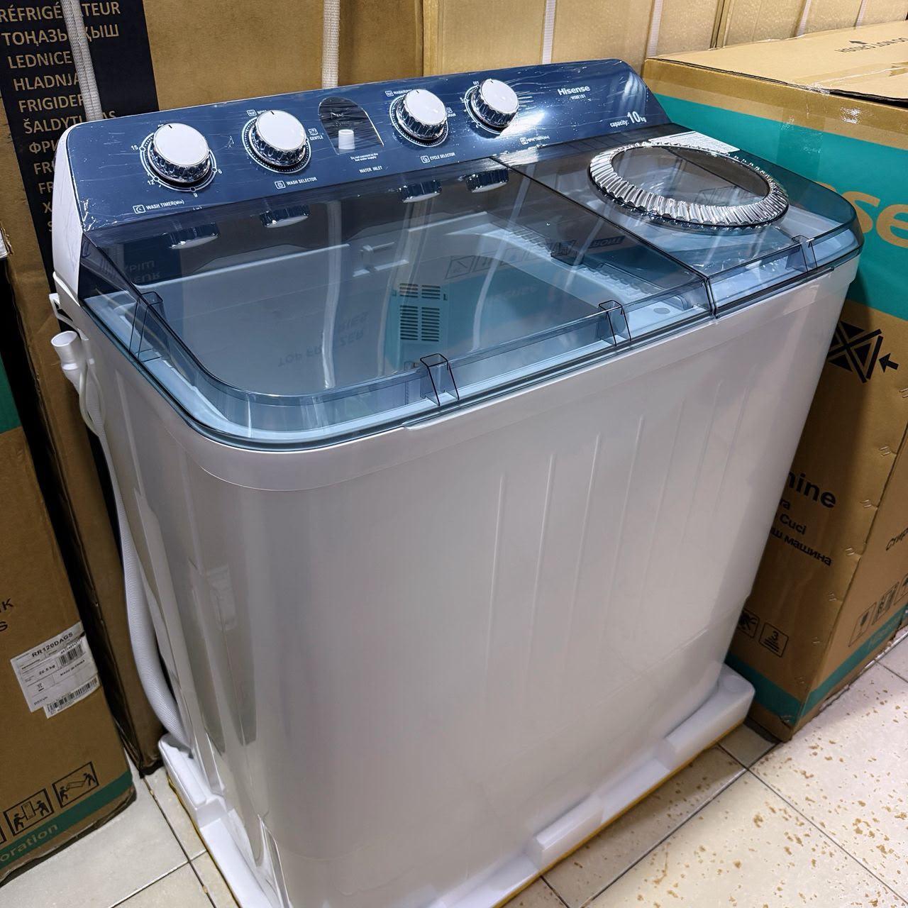 Hisense 10kg Twin Tub Semi-Automatic Washing Machine (Model WSBE101)