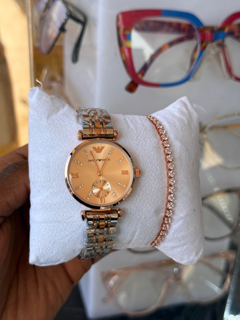 Watch-bracelet gift combo for ladies