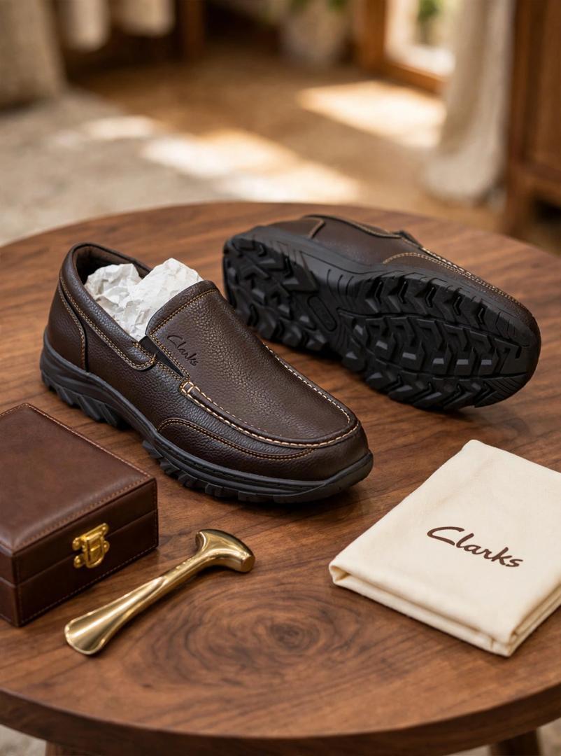 Clarks Leather slip-on shoes
