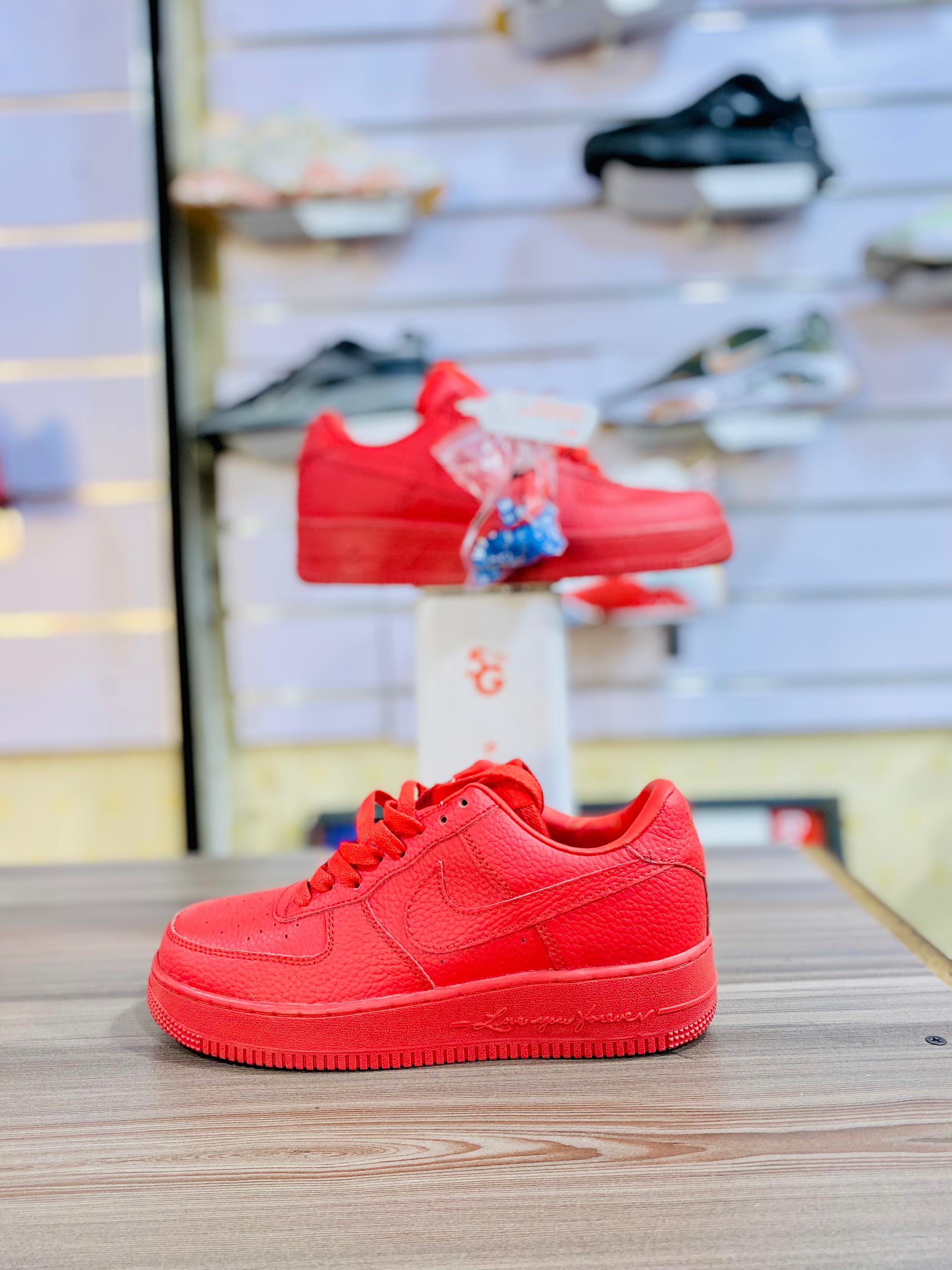 NIKE airforce one sneakers (black/ red/white)
