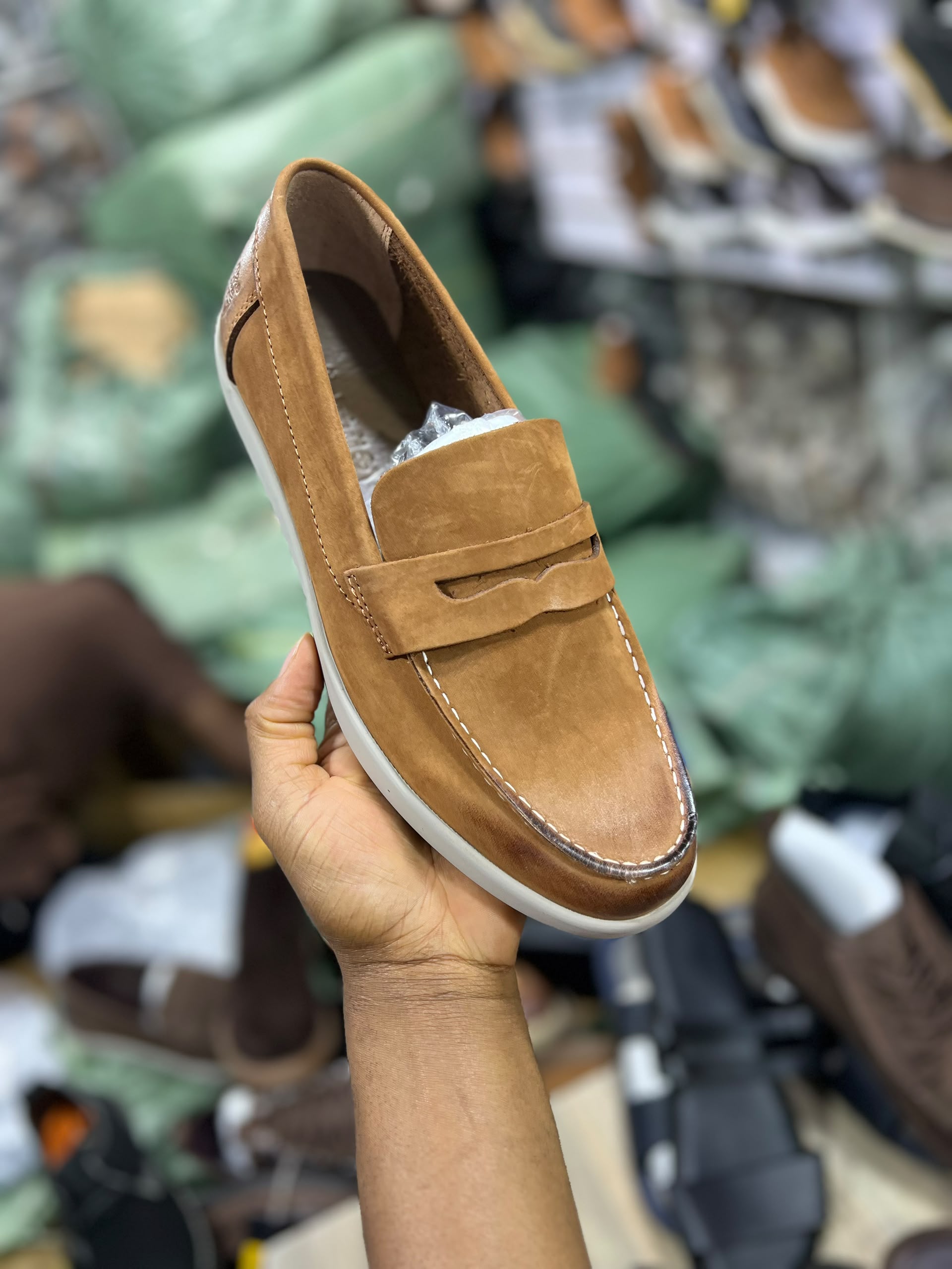Men's leather penny loafers