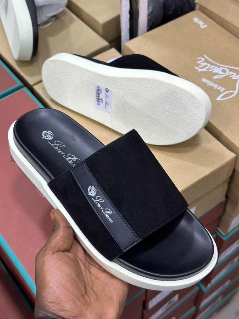 Loro Piana  suede slides