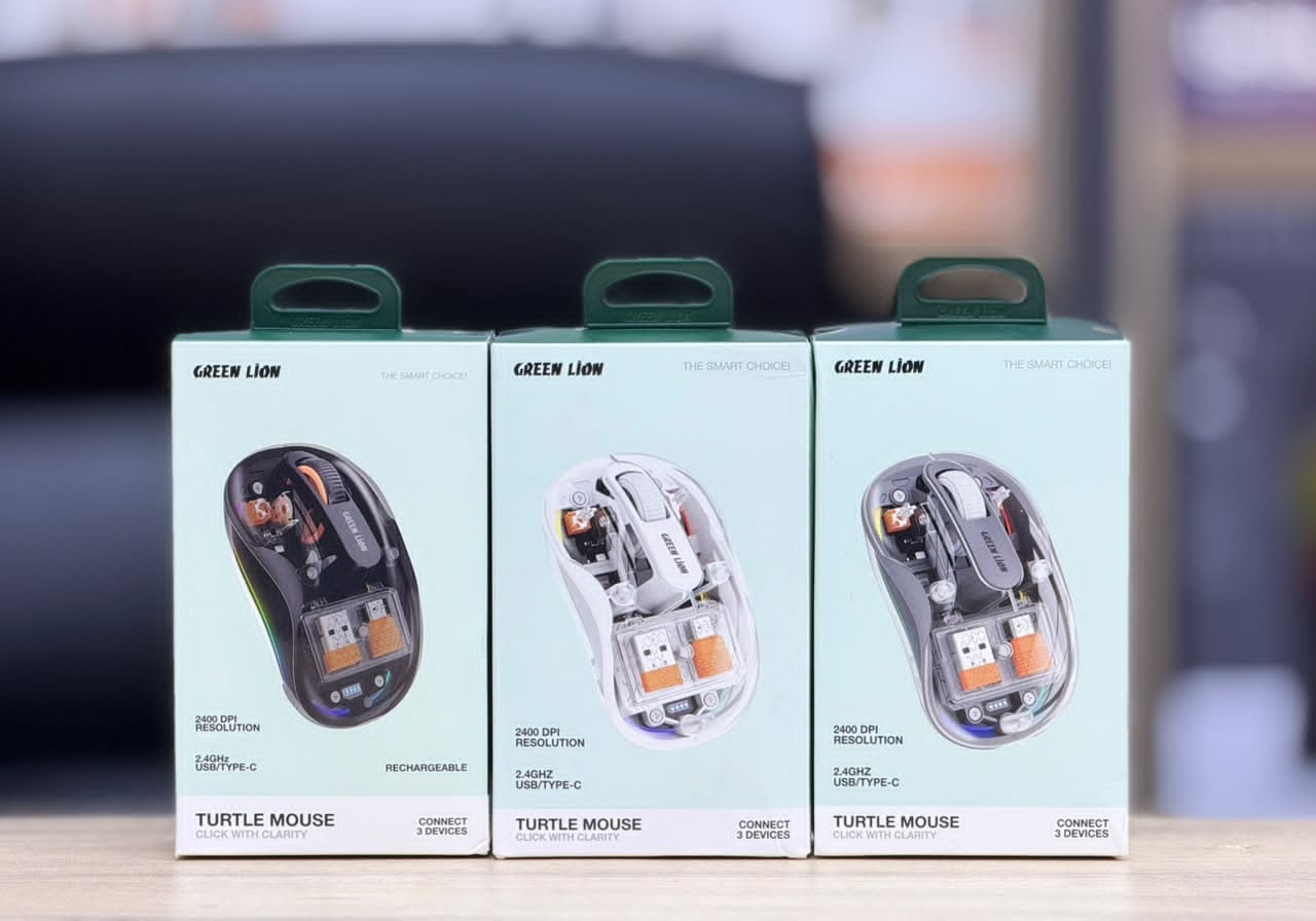 Green Lion Turtle Transparent Mouse 400mah Battery Capacity