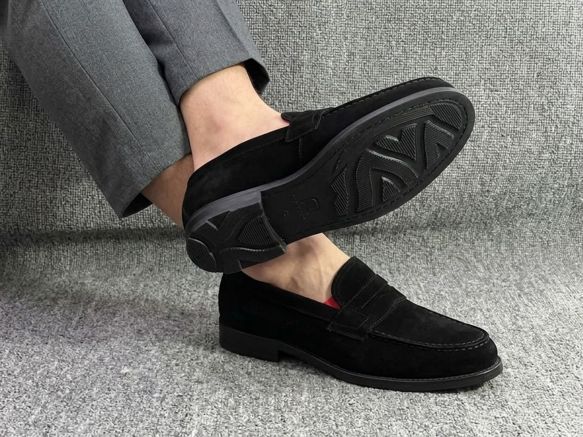 LP Suede penny loafers