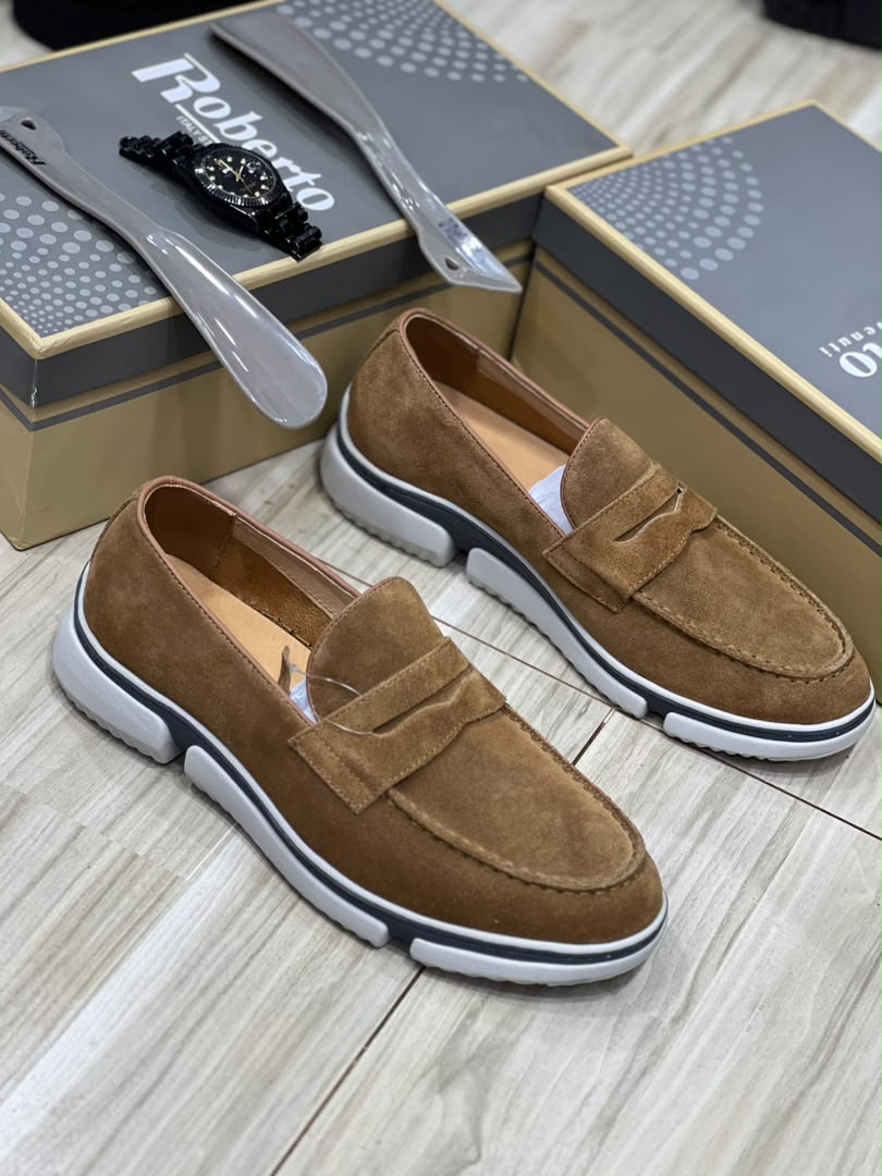 Roberto Venuti suede loafer sneaker