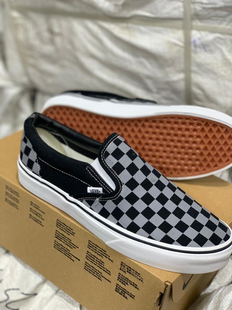 Checkered Vans sneakers