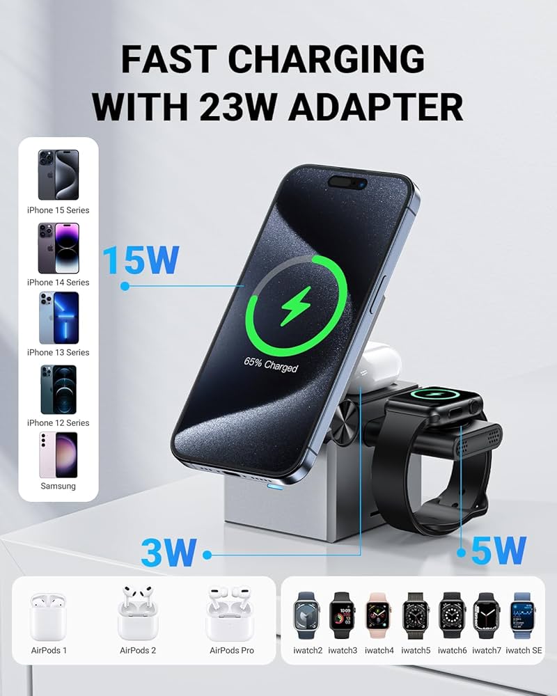 3-in-1 desktop wireless charging station.
