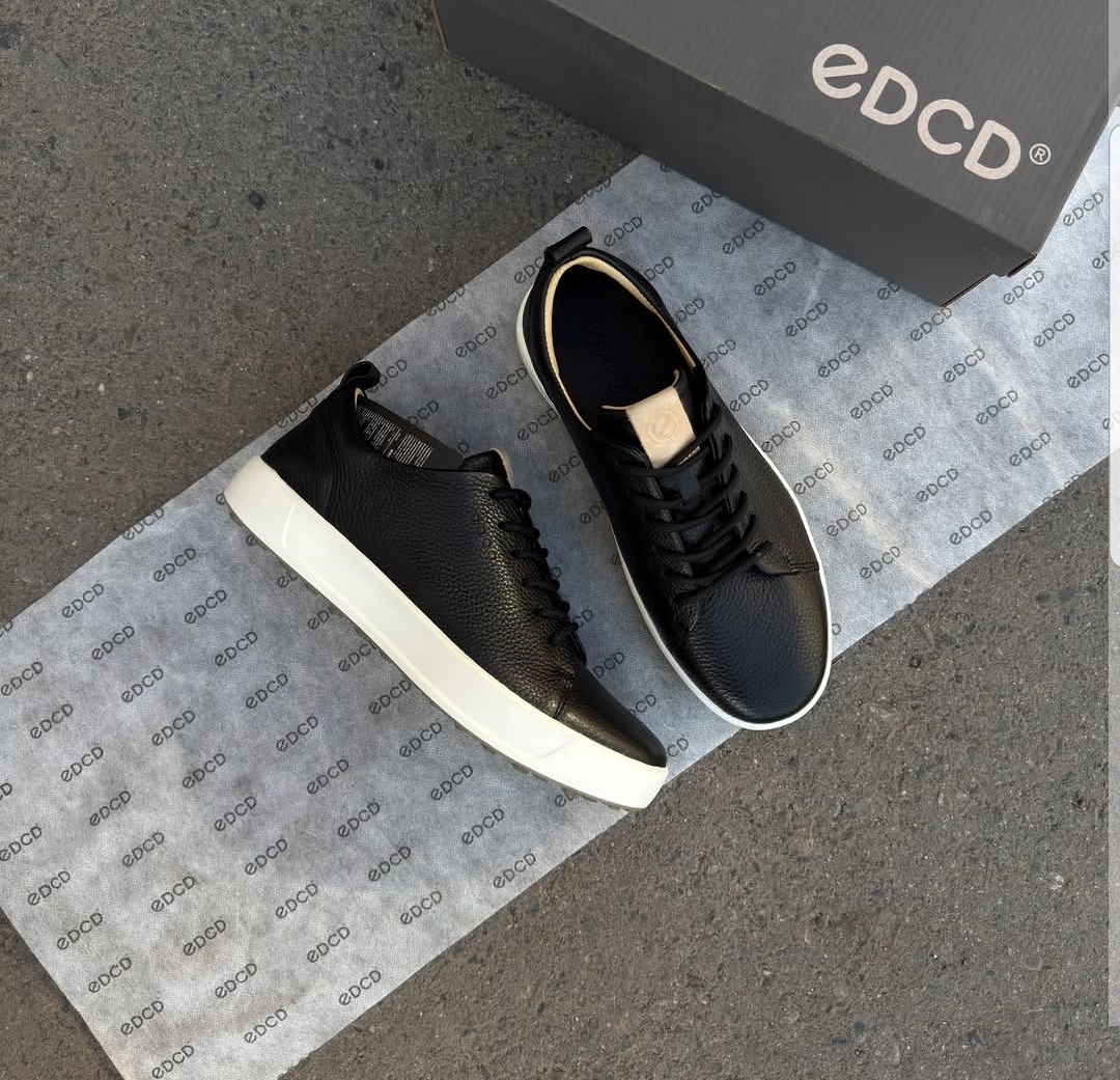 ECCO Men's Soft 8 Leather Tie Sneakers.