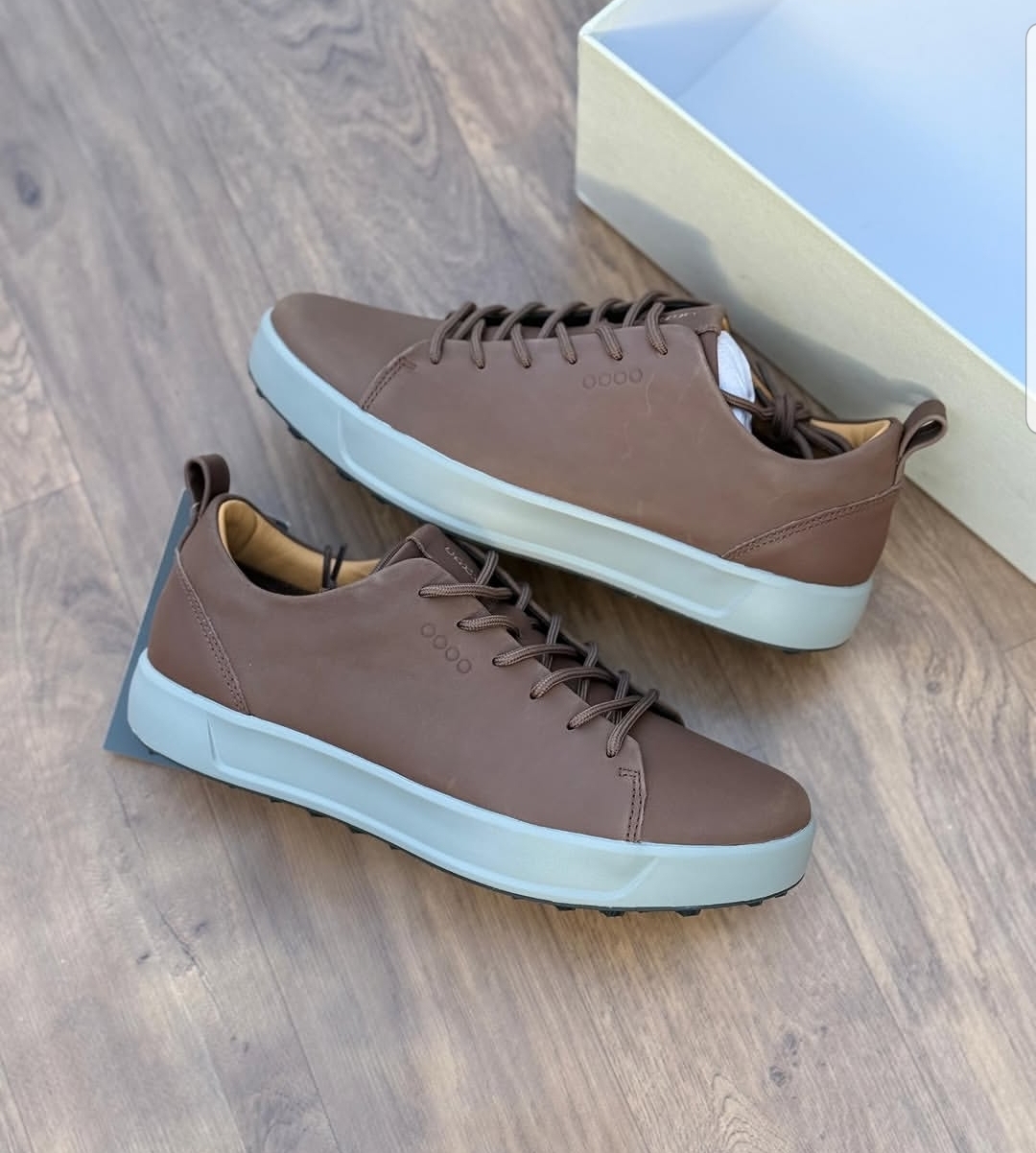 ECCO minimalist brown leather shoes