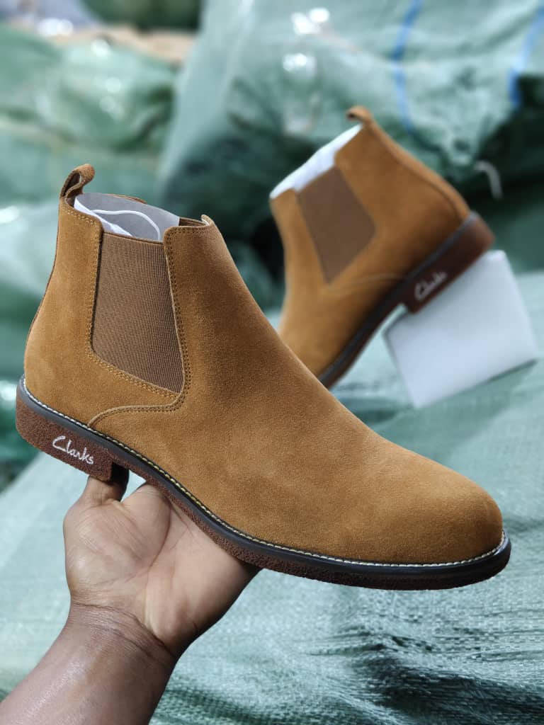 Clarks suede boots for men