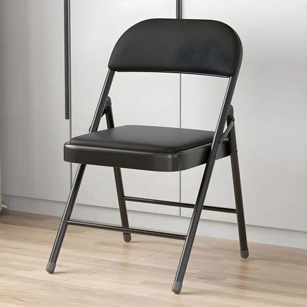 Heavy Duty Folding Chair Steel Frame Indoor Events Easy Storage Non Marring Tips